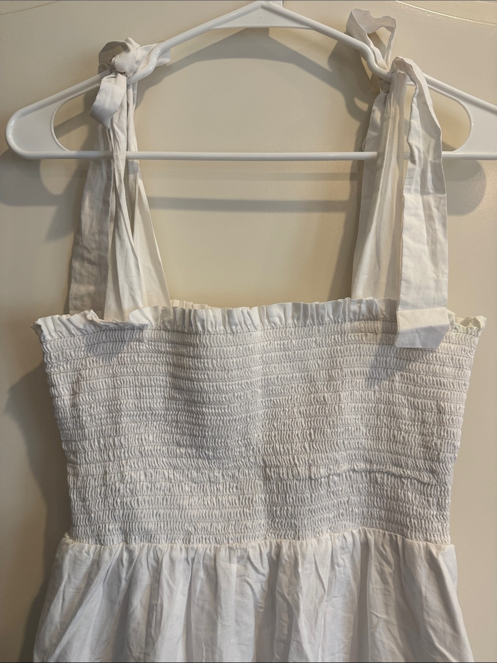 Petal + Pup White Smocked Tie-Strap Maxi Dress - Picture 2 of 3